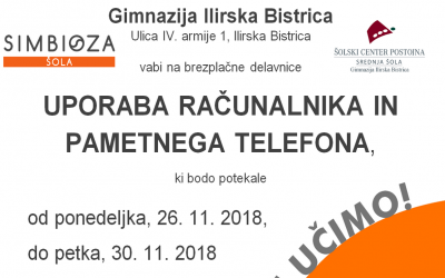 Brezplačne delavnice Uporaba računalnika in pametnega telefona (osnovna in višja raven)