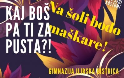Na šoli bodo maškare