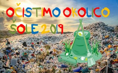 Očistimo okolico šole 2019 za 1. A/IB, 1. R/IB, 2. A/IB, 2. R/IB, 3. A/IB in 3. R/IB