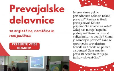 Prevajalske delavnice za nemščino in italijanščino so dosegle svoj cilj