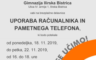 Brezplačne nadaljevalne delavnice Uporaba računalnika in pametnega telefona
