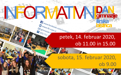 Informativni dan Gimnazije Ilirska Bistrica