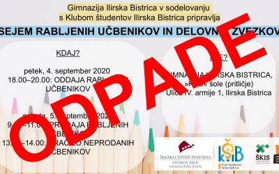 Sejem rabljenih učbenikov in delovnih zvezkov 2020
