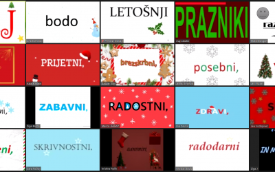 Voščilo dijakov 1. letnika tehnika računalništva in 2. letnika gimnazije