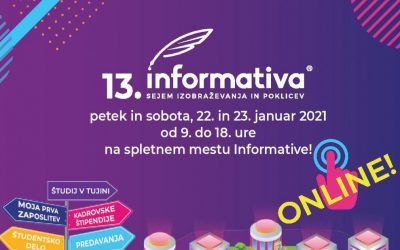 Najdete nas tudi na 13. INFORMATIVI