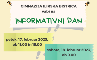 Informativni dan Gimnazije Ilirska Bistrica